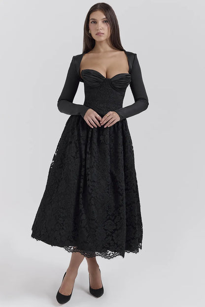 Duchess Black Lace Corset, Skirt and Bolero