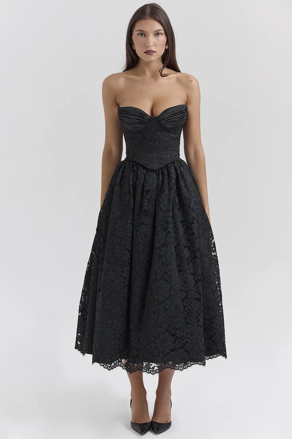 Duchess Black Lace Corset, Skirt and Bolero