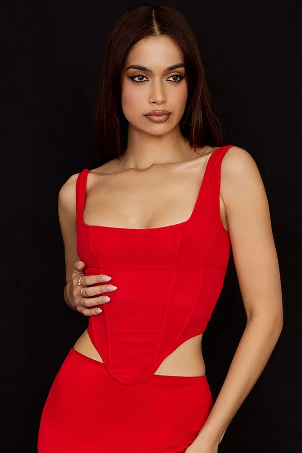 Edetta Scarlet Mesh Corset