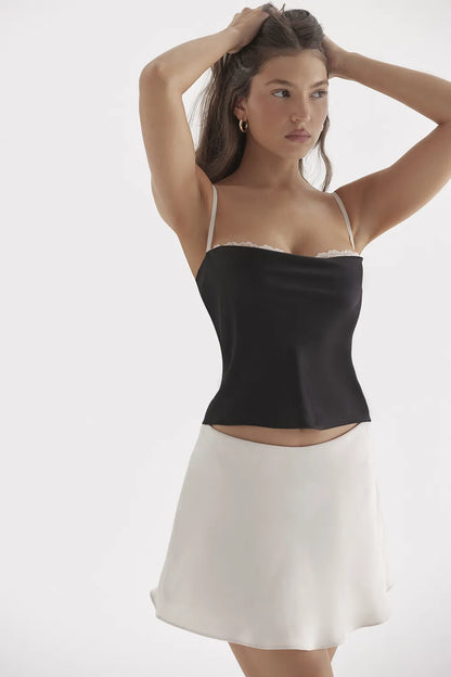 Eli Black & Off White Underwired Top