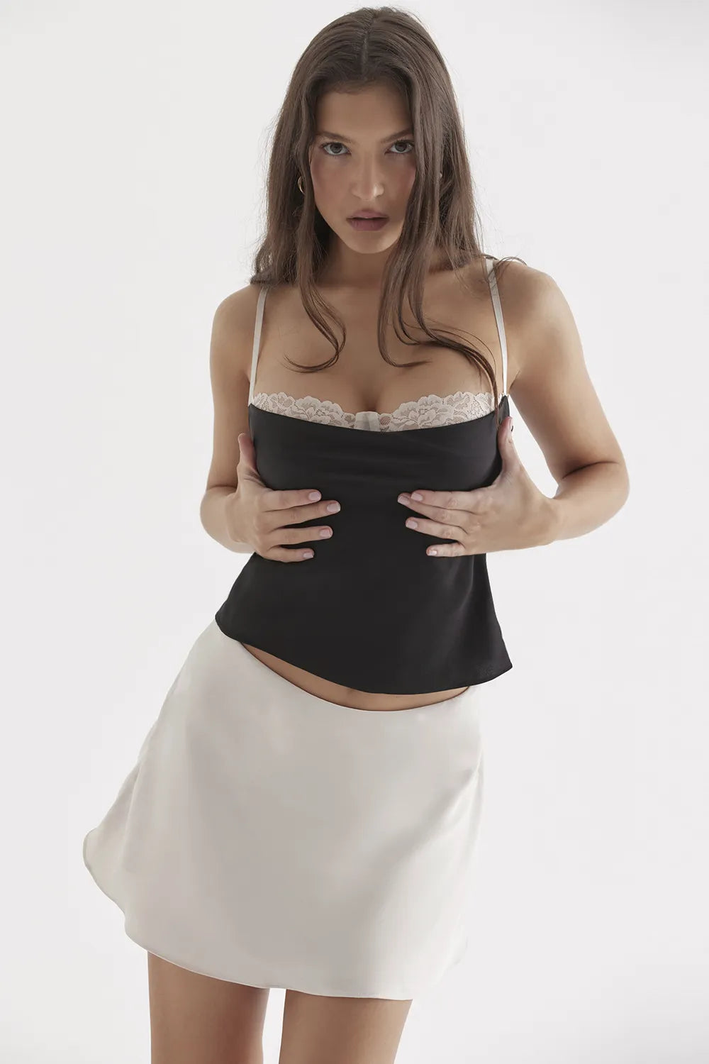 Eli Black & Off White Underwired Top