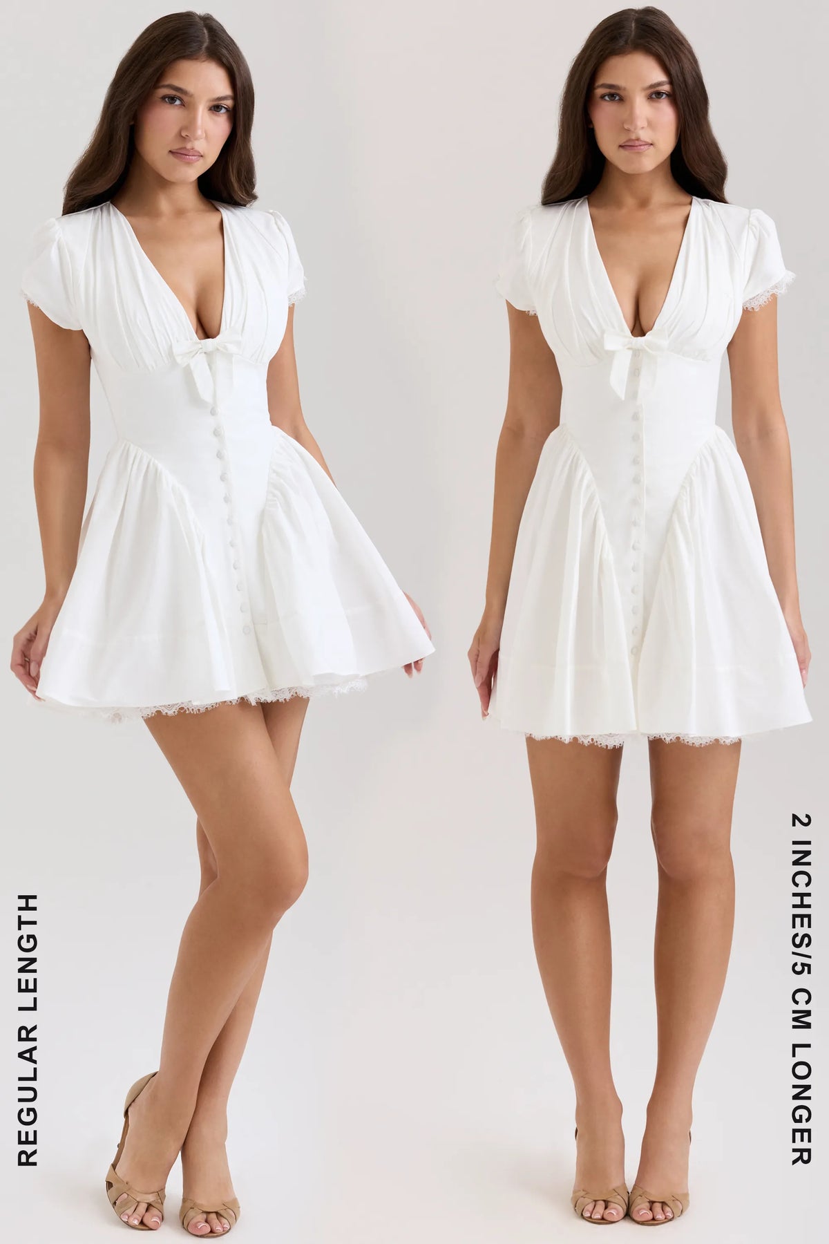 Emiliana White Stretch Cotton Mini Dress