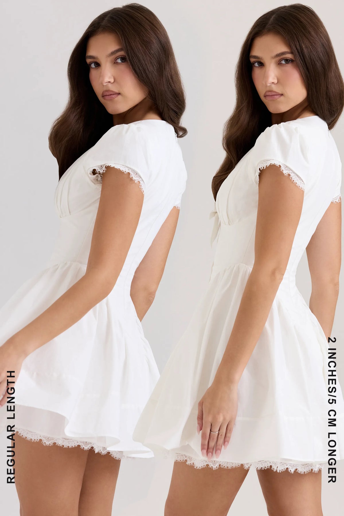 Emiliana White Stretch Cotton Mini Dress