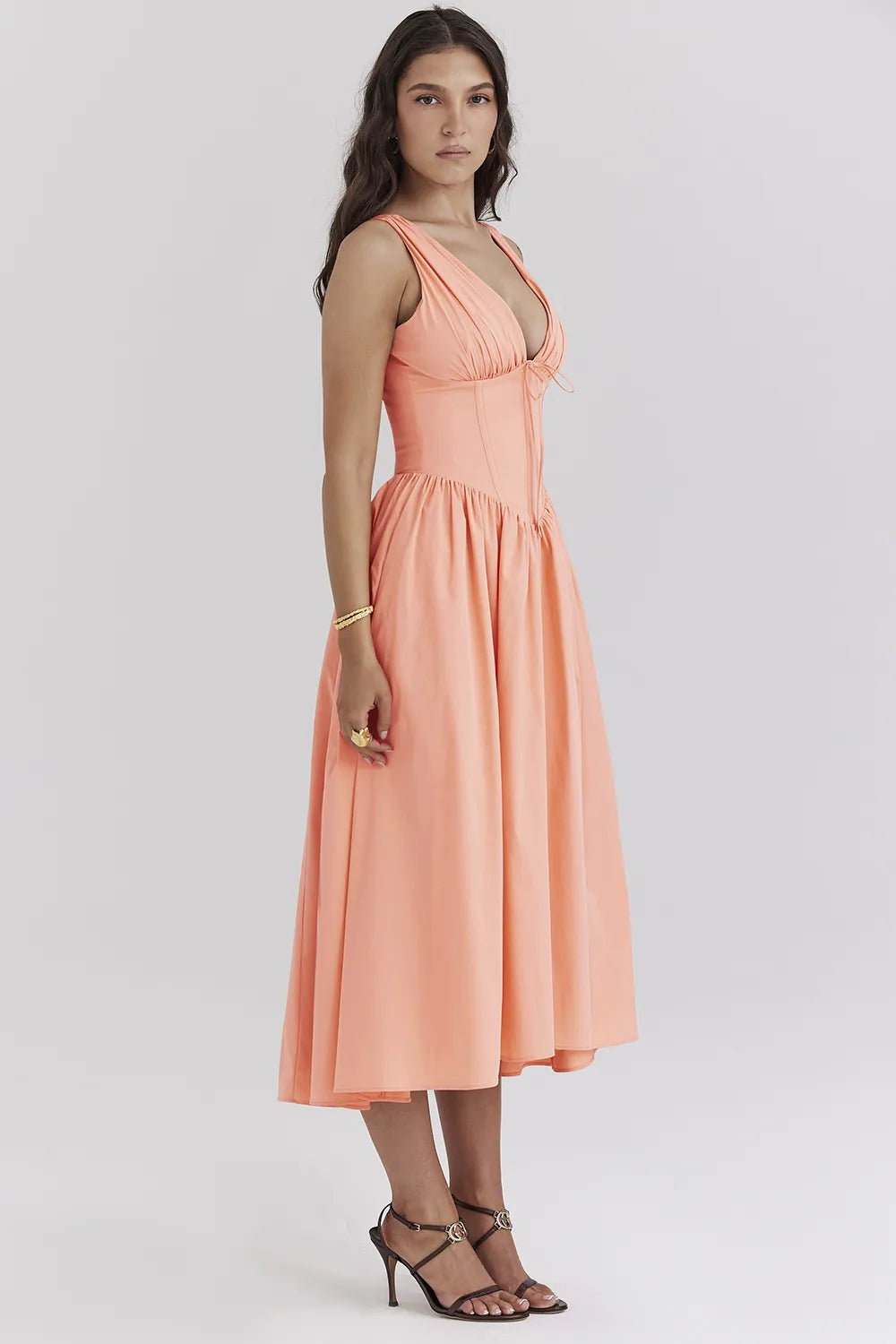 Emmelina Sorbet Cotton Corset Sundress