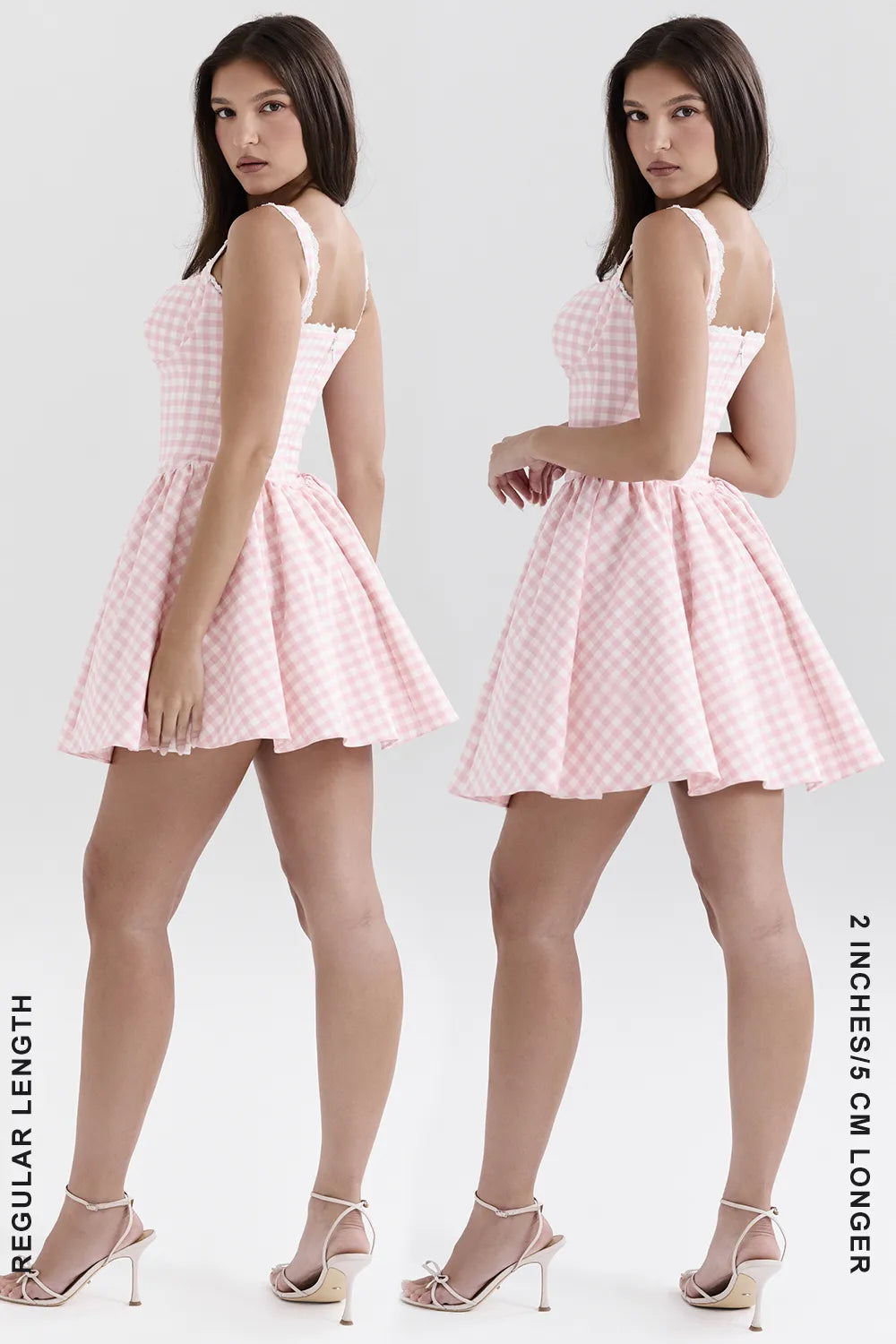 Brigitte Strawberry Shortcake Gingham Corset Mini Dress