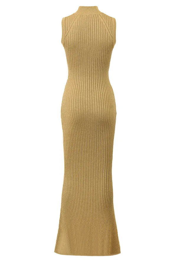 Emmie Gold Metallic Maxi Dress