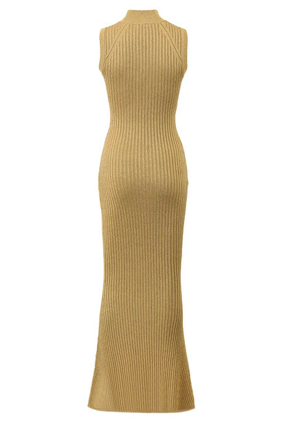 Emmie Gold Metallic Maxi Dress