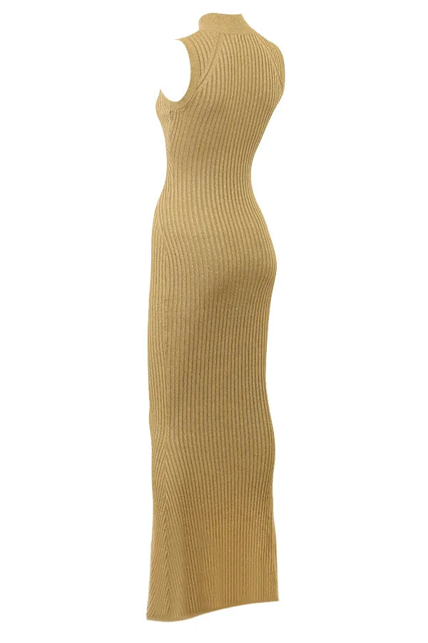 Emmie Gold Metallic Maxi Dress