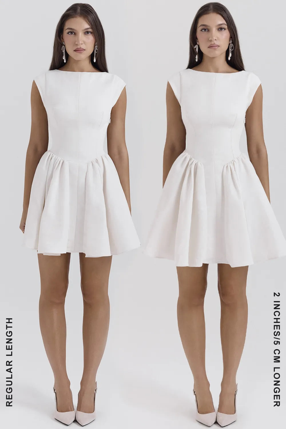 Enchant White Open Back Mini Dress