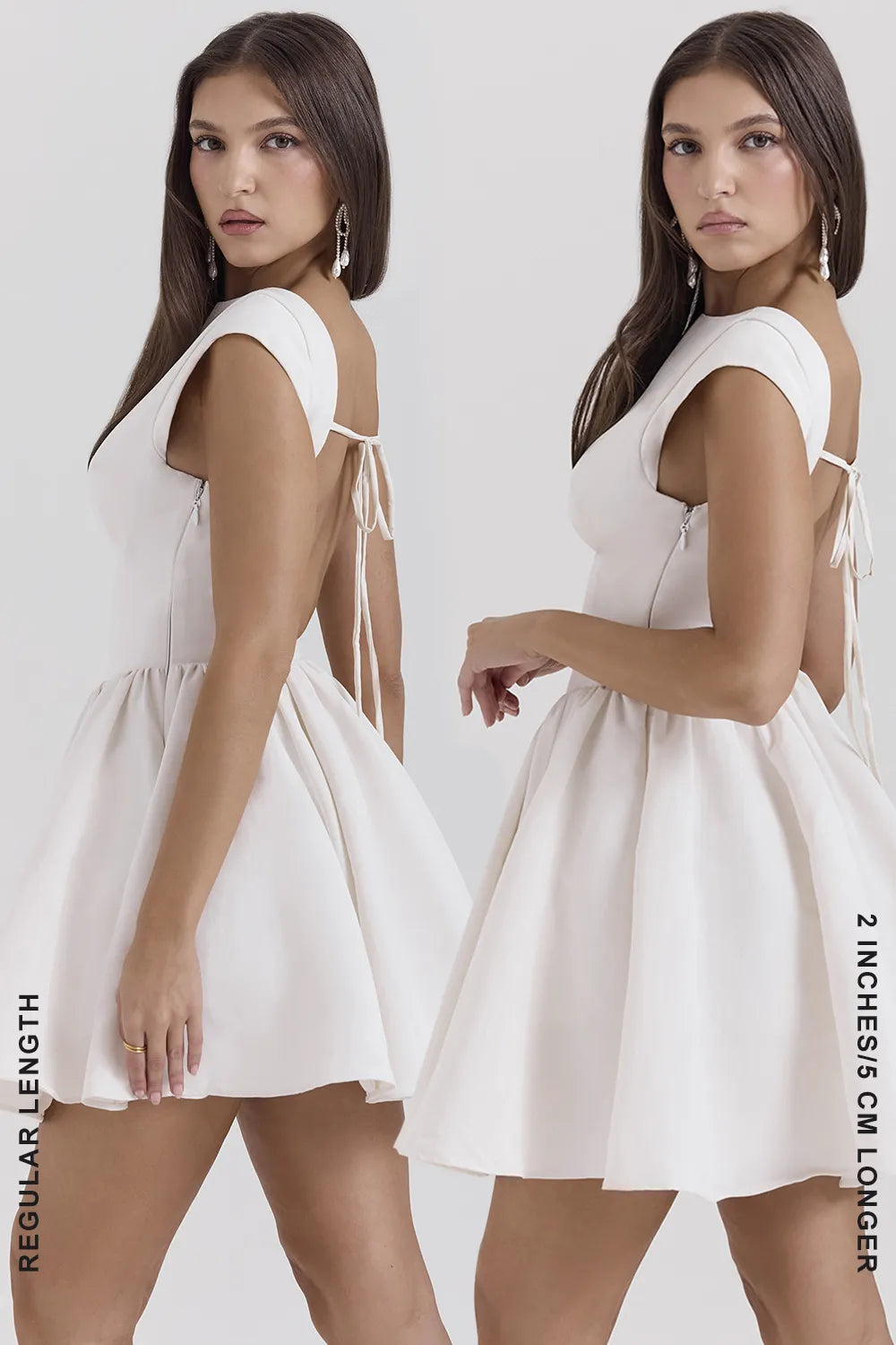 Enchant White Open Back Mini Dress