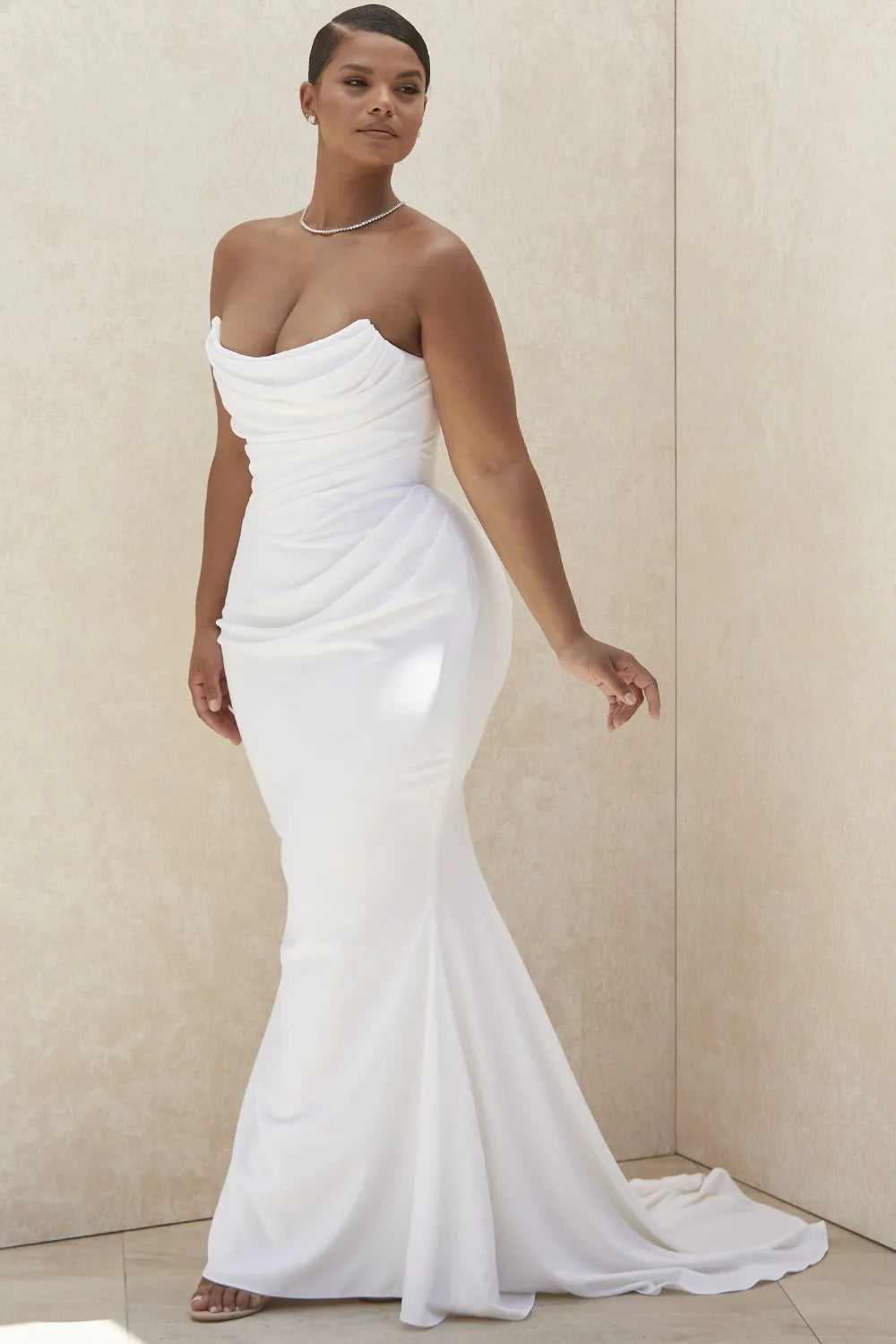 Esmee Ivory Draped Strapless Bridal Gown - Limited Edition