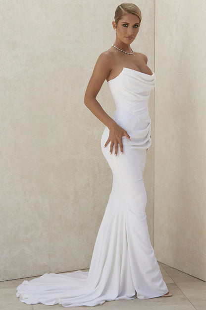 Esmee Ivory Draped Strapless Bridal Gown - Limited Edition