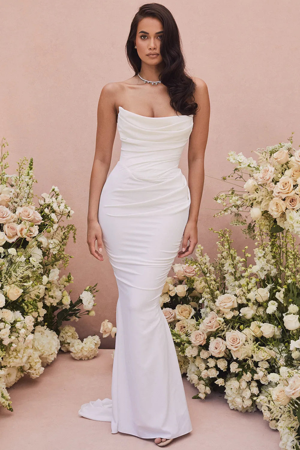 Esmee Ivory Draped Strapless Bridal Gown - Limited Edition