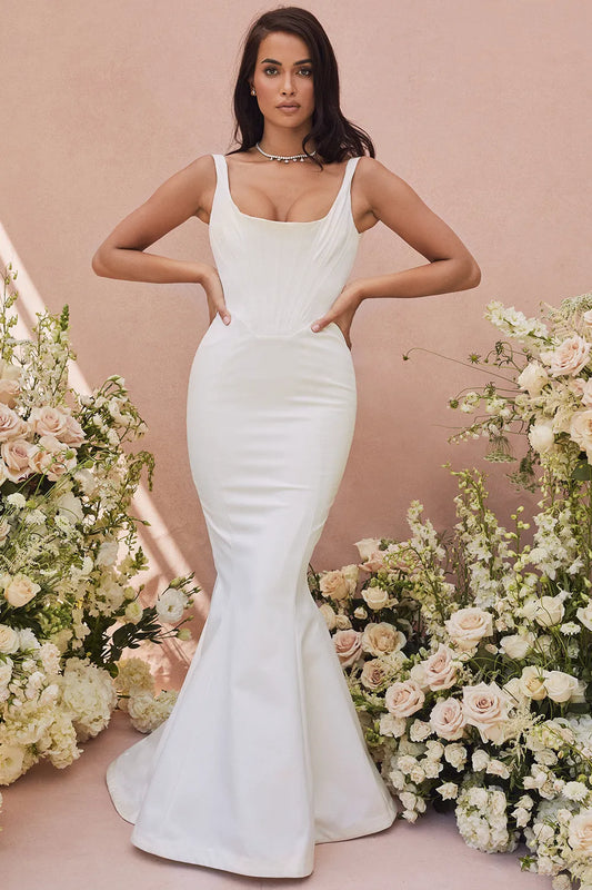 Estelle Ivory Satin Mermaid Bridal Gown - Limited Edition
