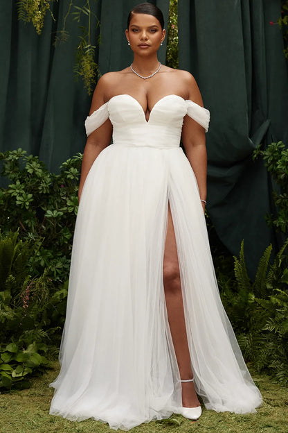 Fairytale White Tulle Bridal Gown