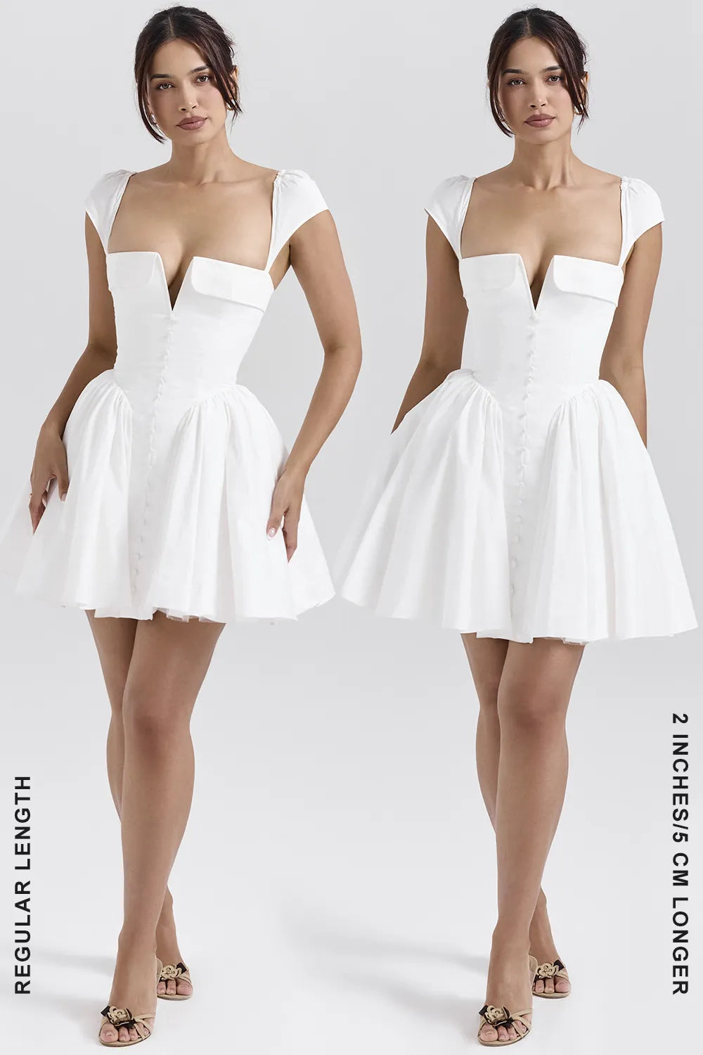 Florence White Cotton Corset Mini Dress