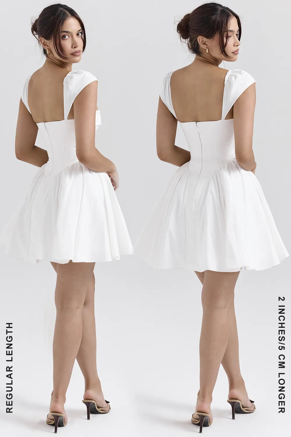 Florence White Cotton Corset Mini Dress