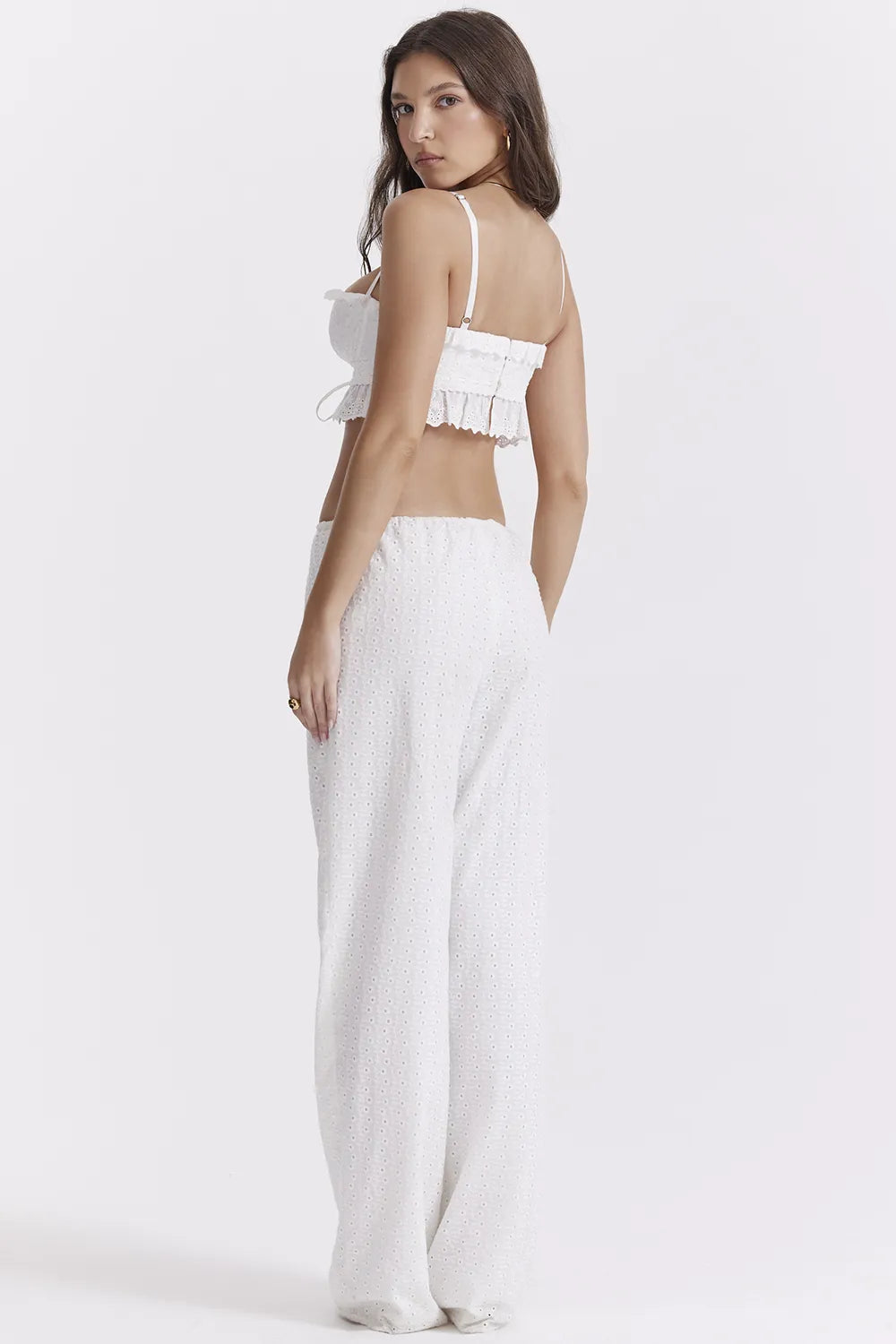 Frankie White Broderie Anglais Trousers