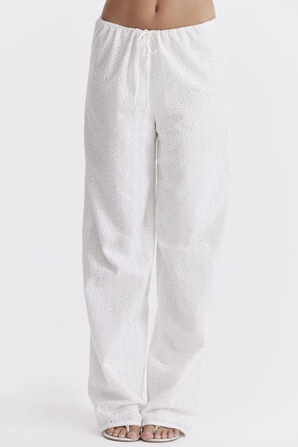 Frankie White Broderie Anglais Trousers
