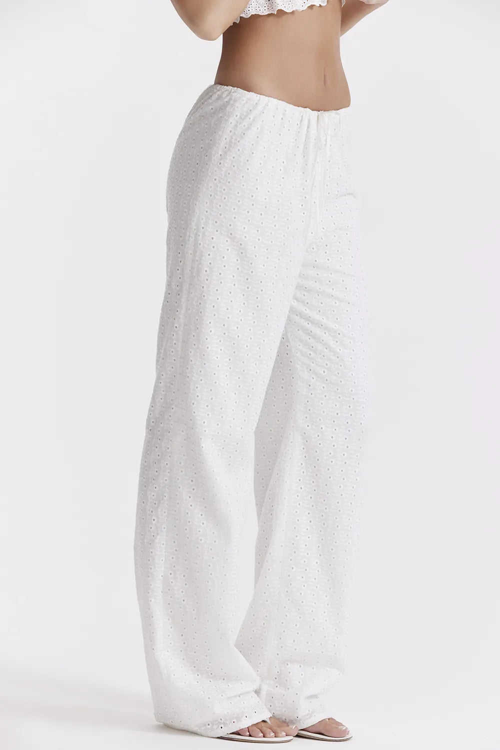Frankie White Broderie Anglais Trousers