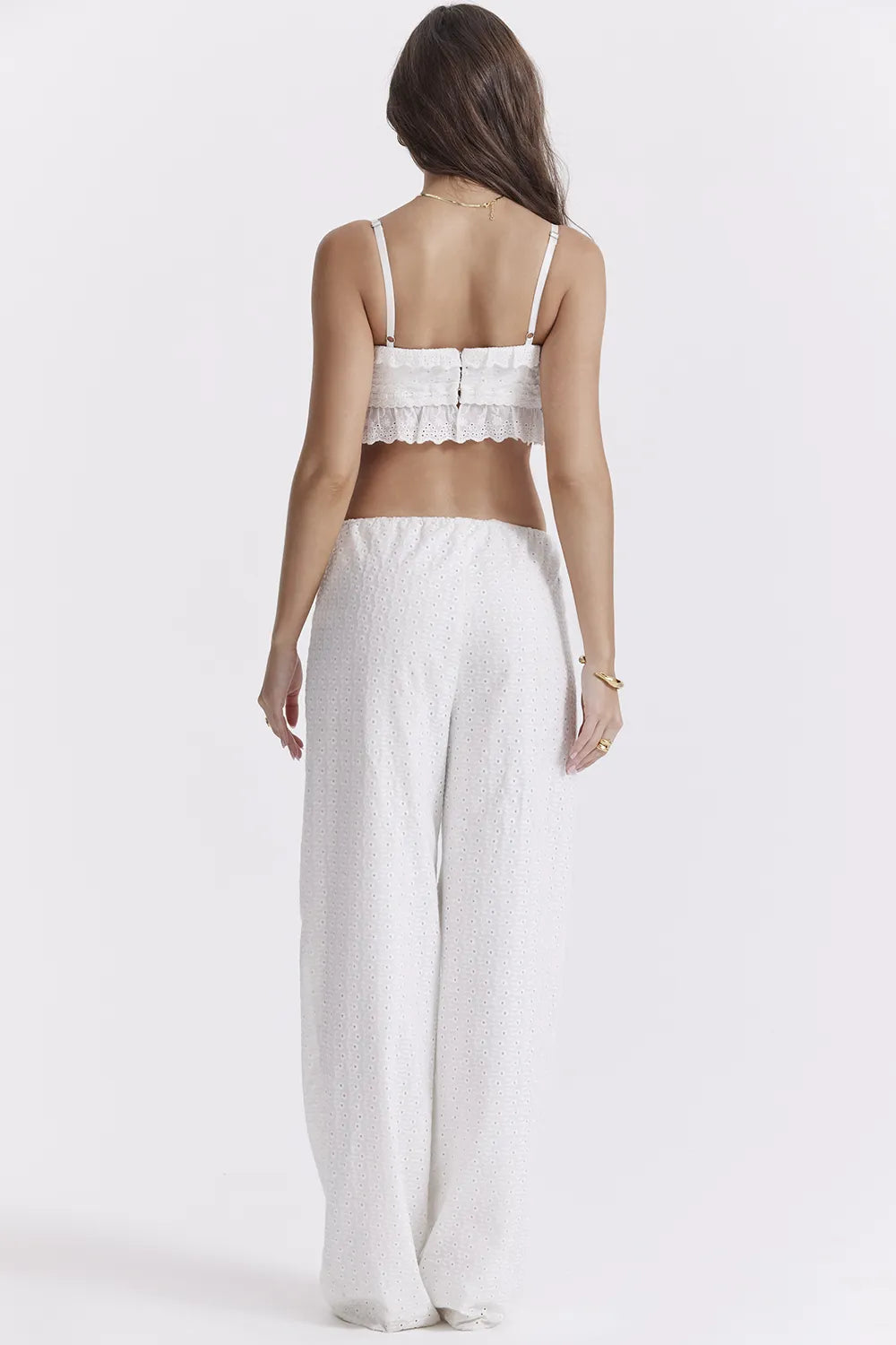 Frankie White Broderie Anglais Trousers