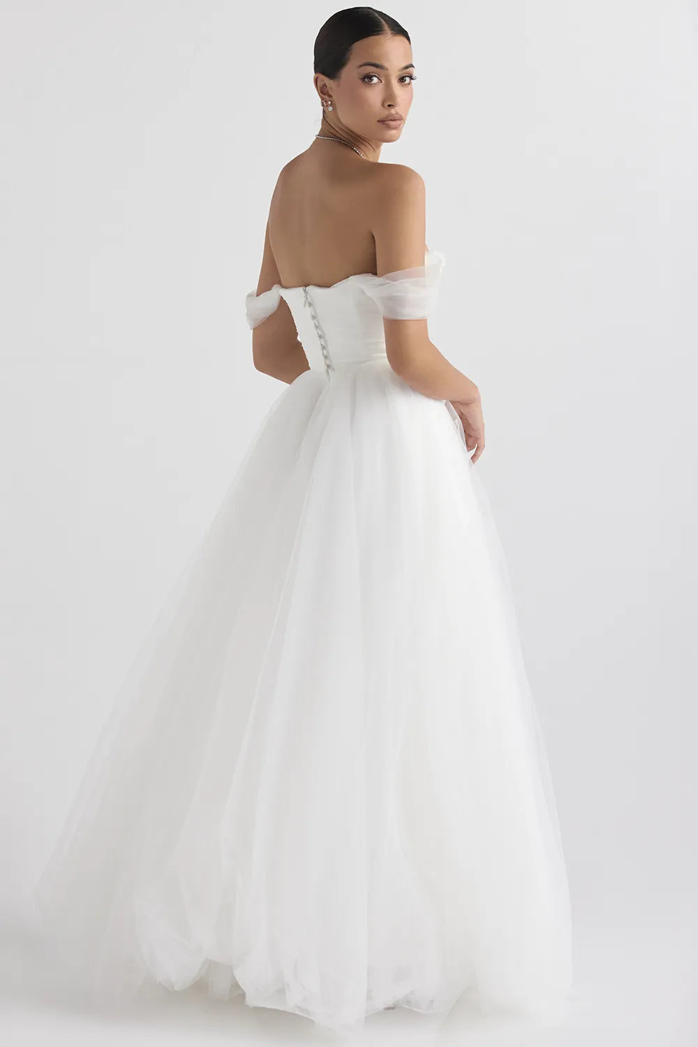 Fairytale White Tulle Bridal Gown