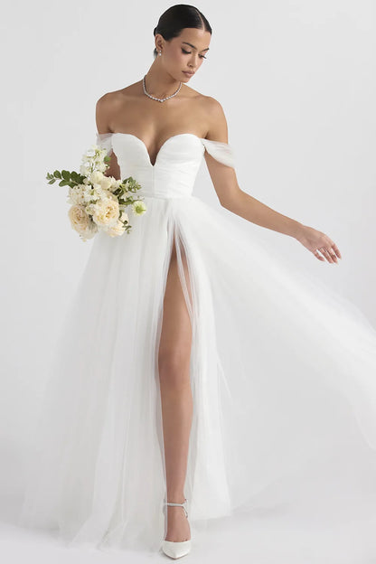 Fairytale White Tulle Bridal Gown