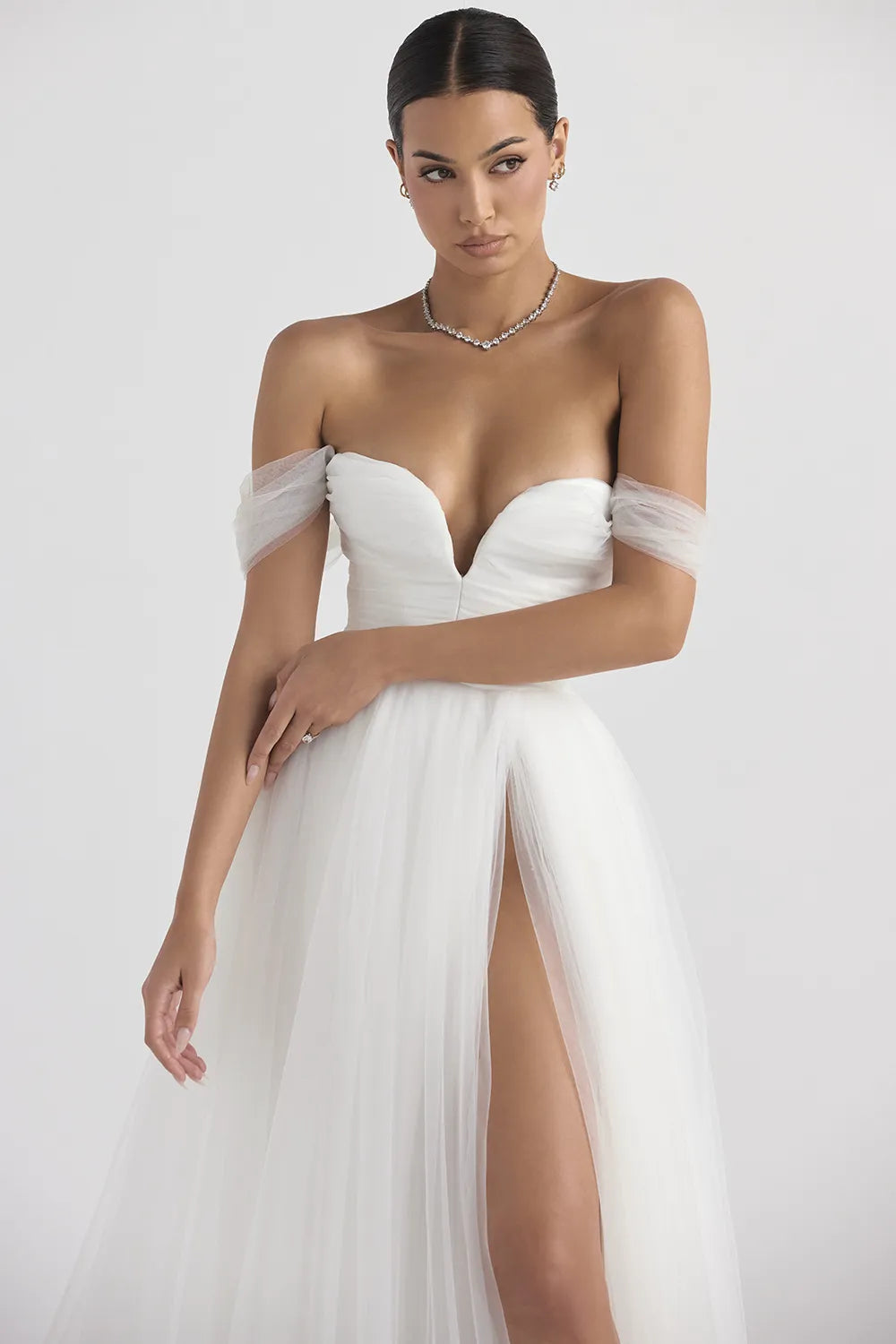 Fairytale White Tulle Bridal Gown