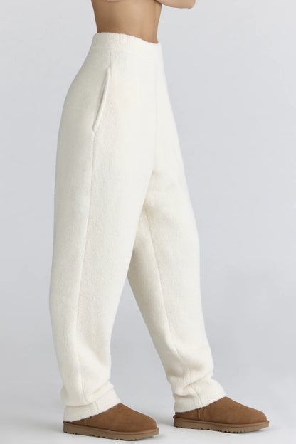 Geena Ivory Wool Boucle Knit Trousers