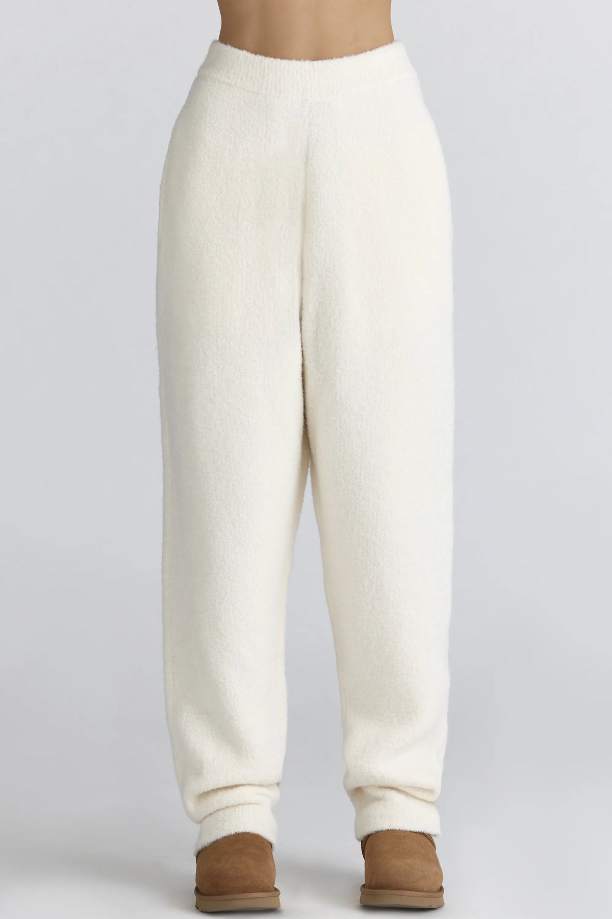 Geena Ivory Wool Boucle Knit Trousers