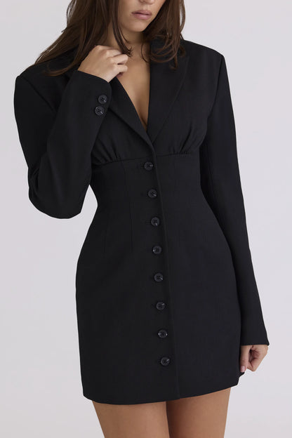 Georgia Black Hourglass Blazer Dress