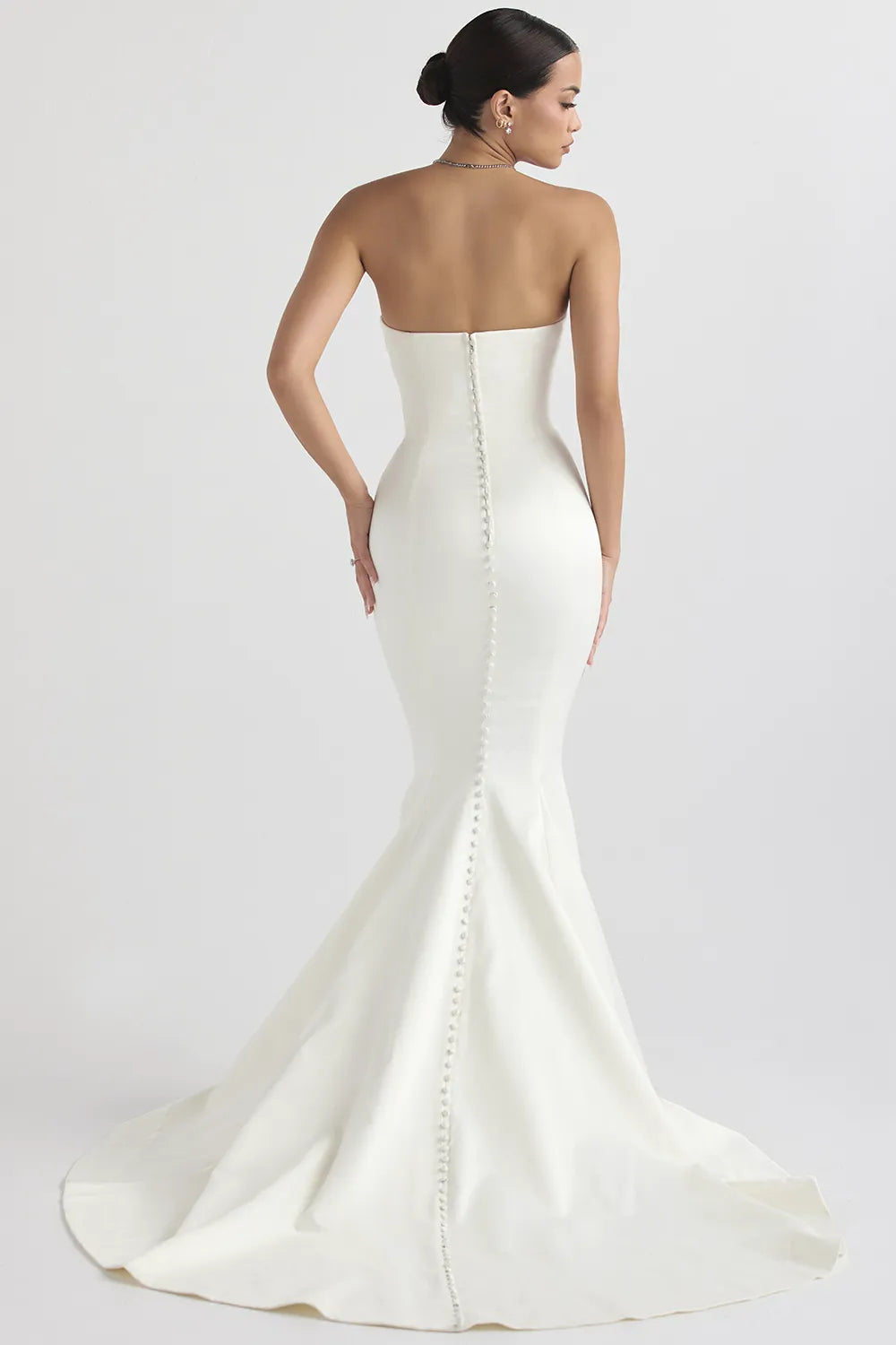 Giselle Ivory Satin Strapless Bridal Gown