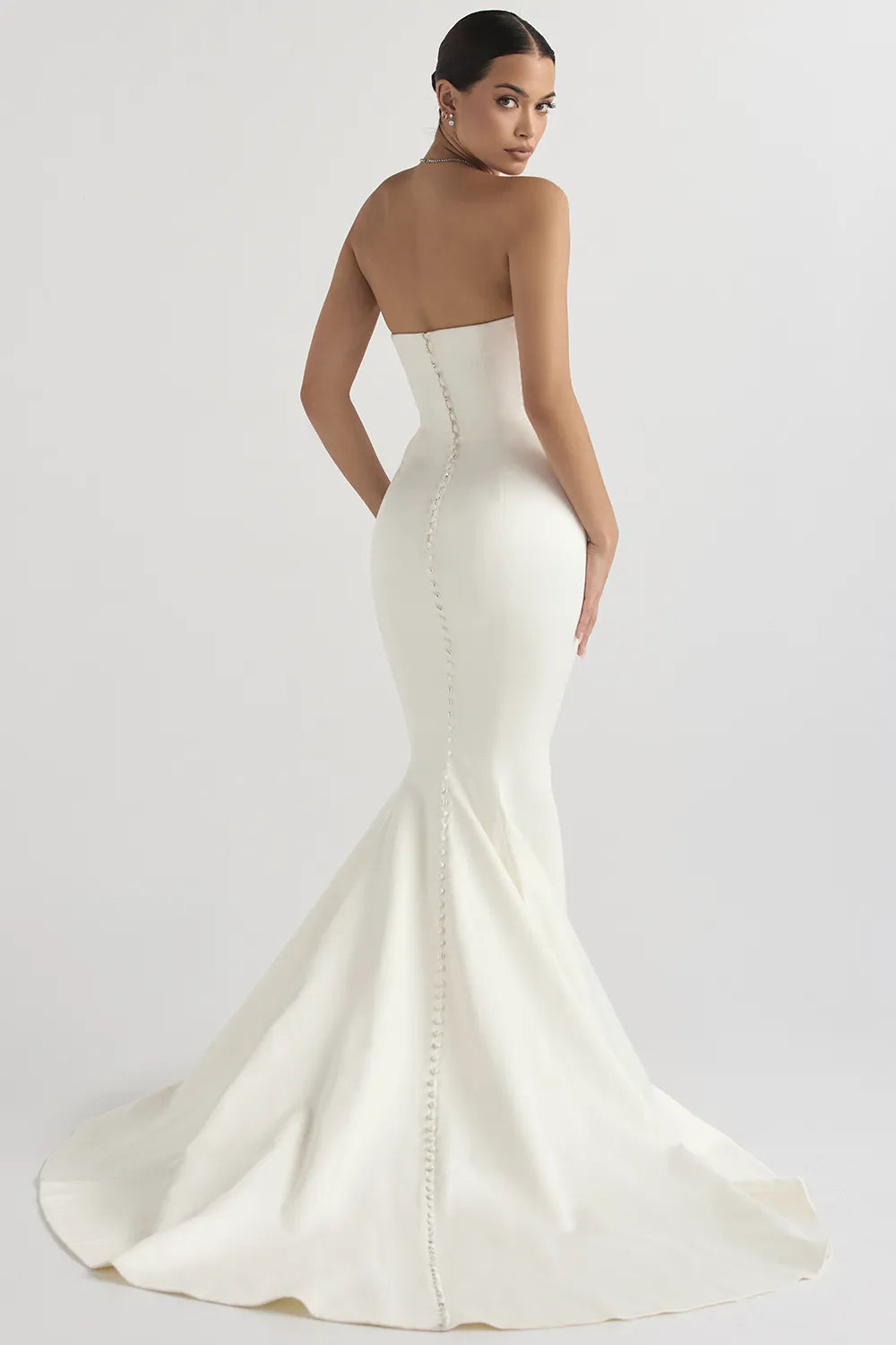 Giselle Ivory Satin Strapless Bridal Gown