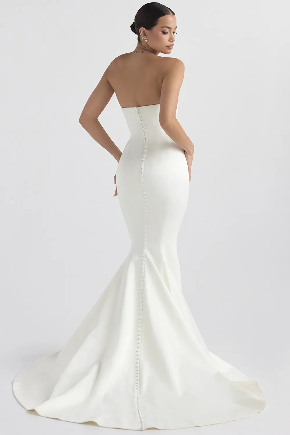 Giselle Ivory Satin Strapless Bridal Gown