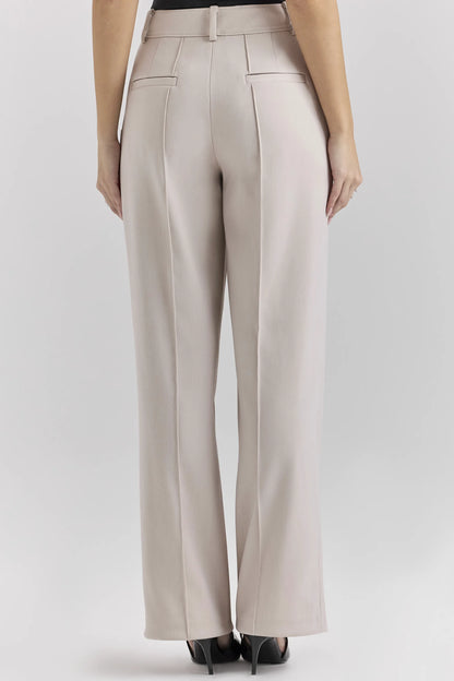 Hayden Beige High Waist Tailored Trousers