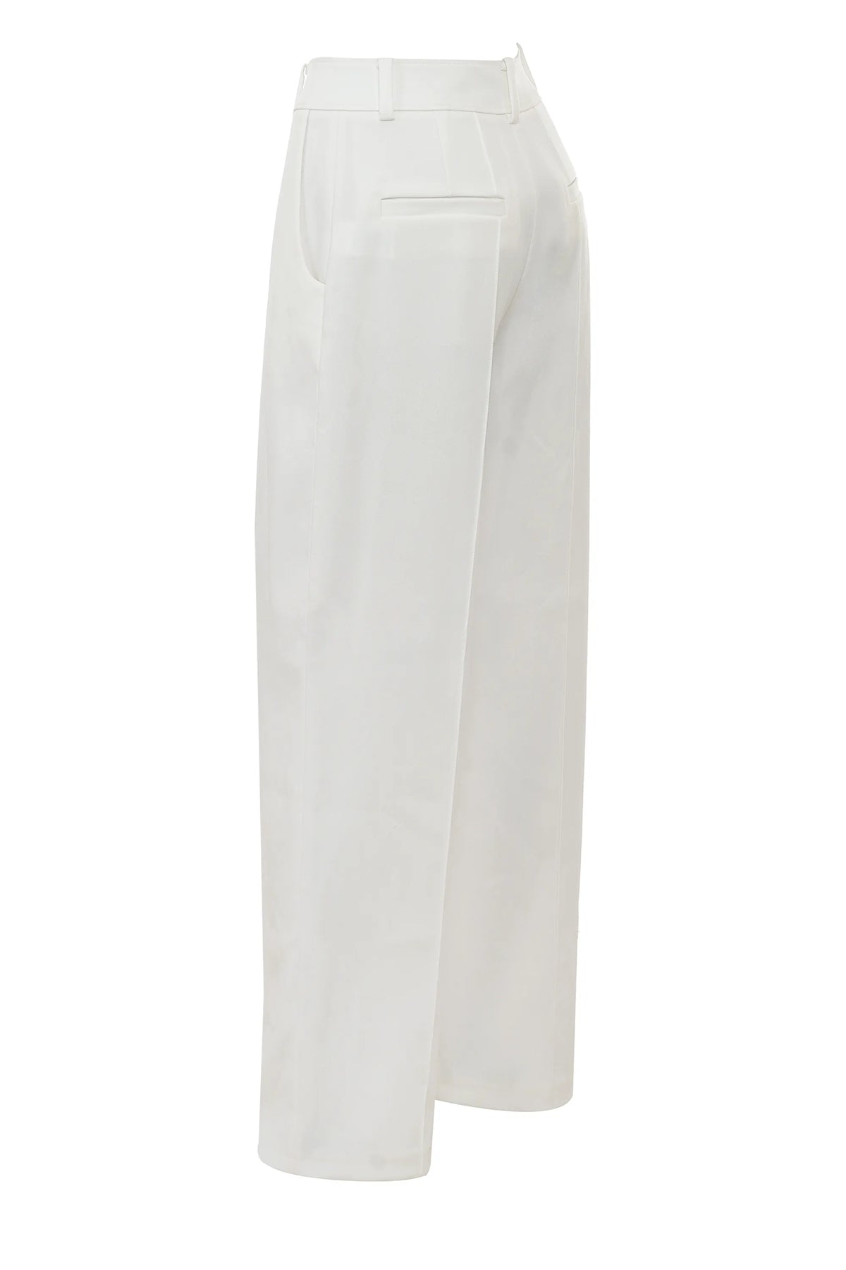 Hayden White Wide Leg High Waist Tailored Trousers