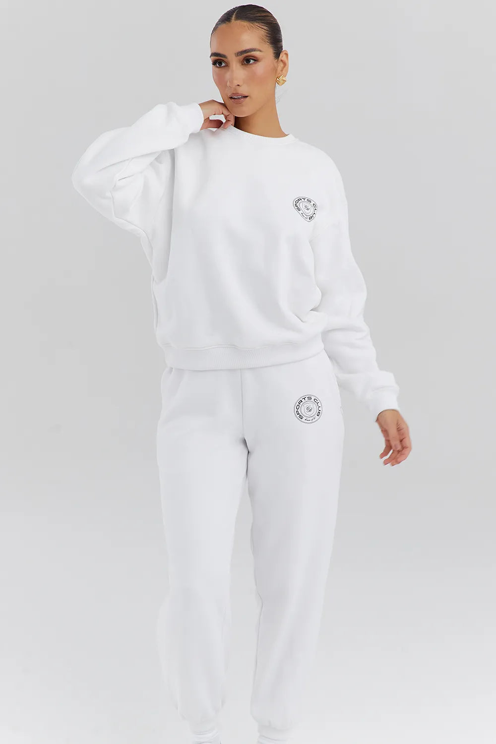 Haze White Crew Neck Sweatshirt