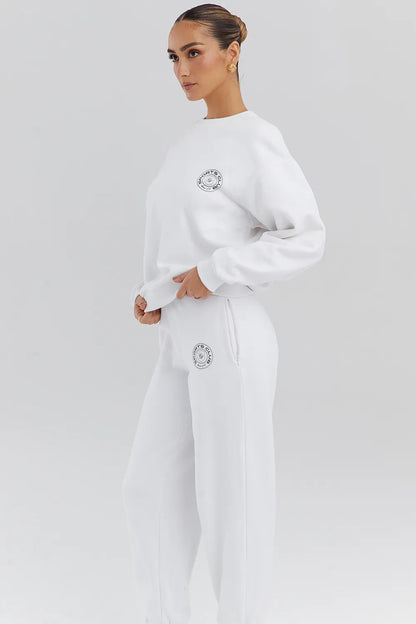 Haze White Crew Neck Sweatshirt