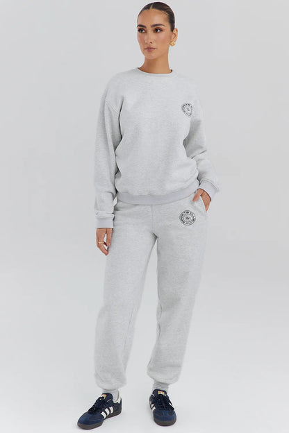 Haze Light Grey Marl Crew Neck Sweatshirt