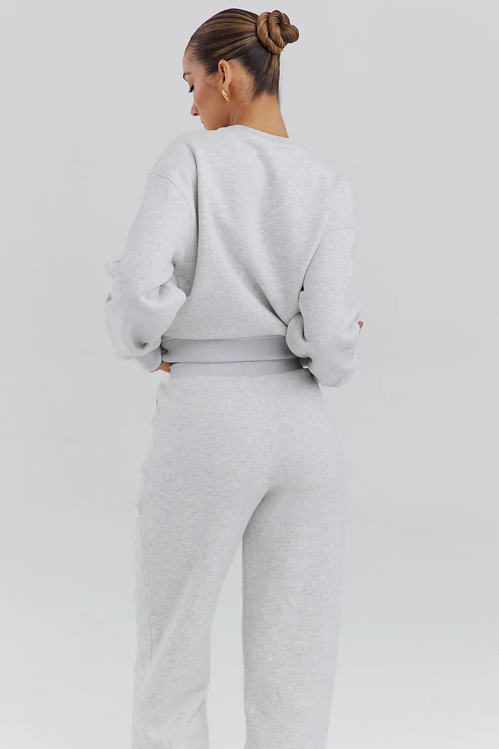 Haze Light Grey Marl Crew Neck Sweatshirt