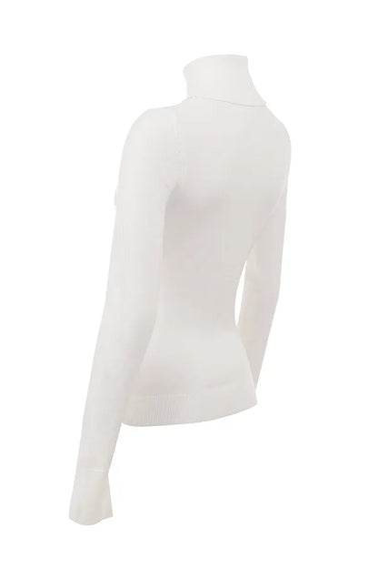 Hazel Ivory Cashmere Roll Neck Sweater