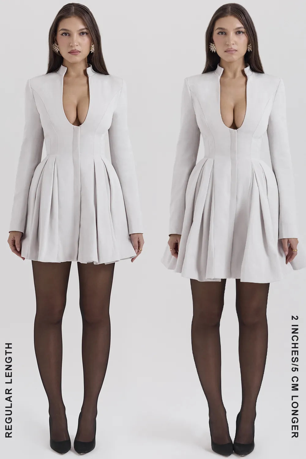 Heiress French Dove Contour Mini Dress