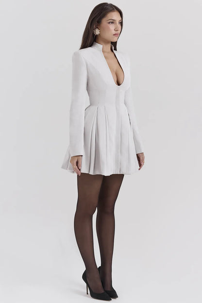 Heiress French Dove Contour Mini Dress