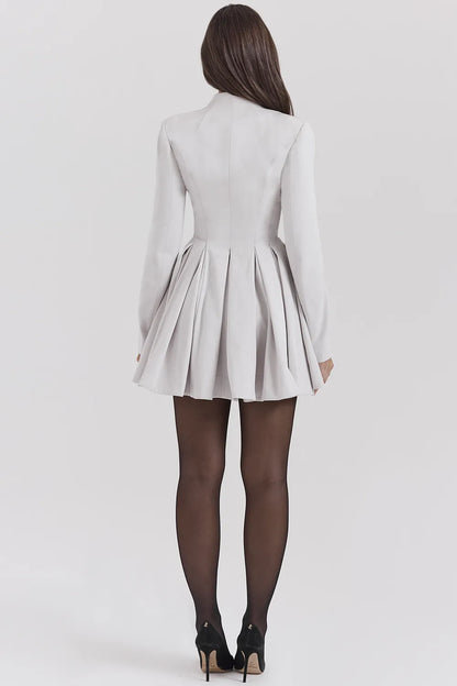 Heiress French Dove Contour Mini Dress