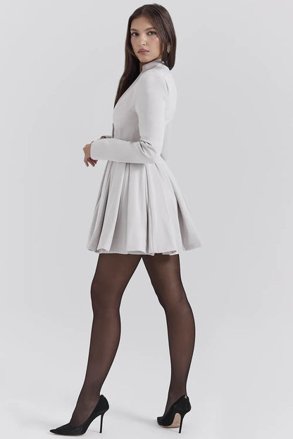 Heiress French Dove Contour Mini Dress