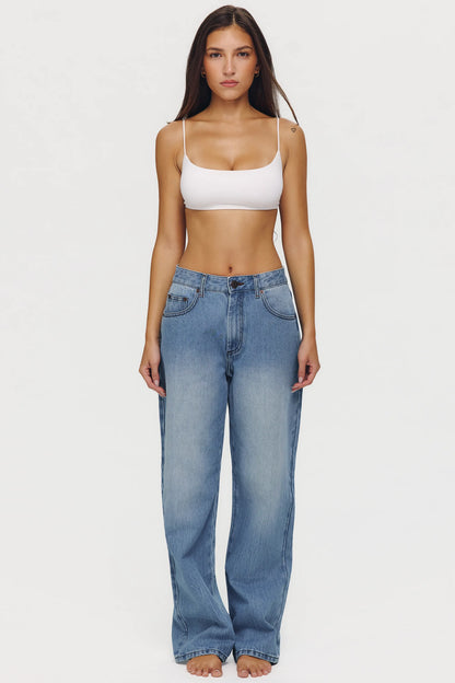 The Slim Boyfriend Light Wash Straight-Leg Jeans