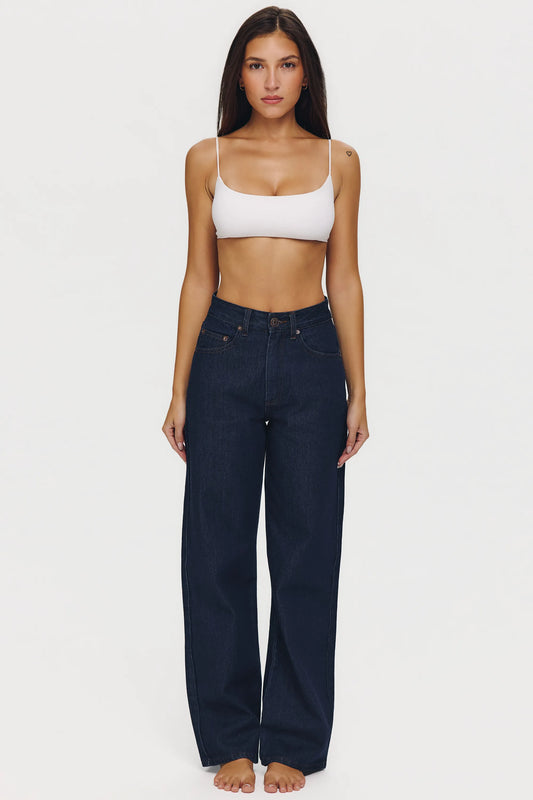 The Slim Boyfriend Dark Wash Straight-Leg Jeans