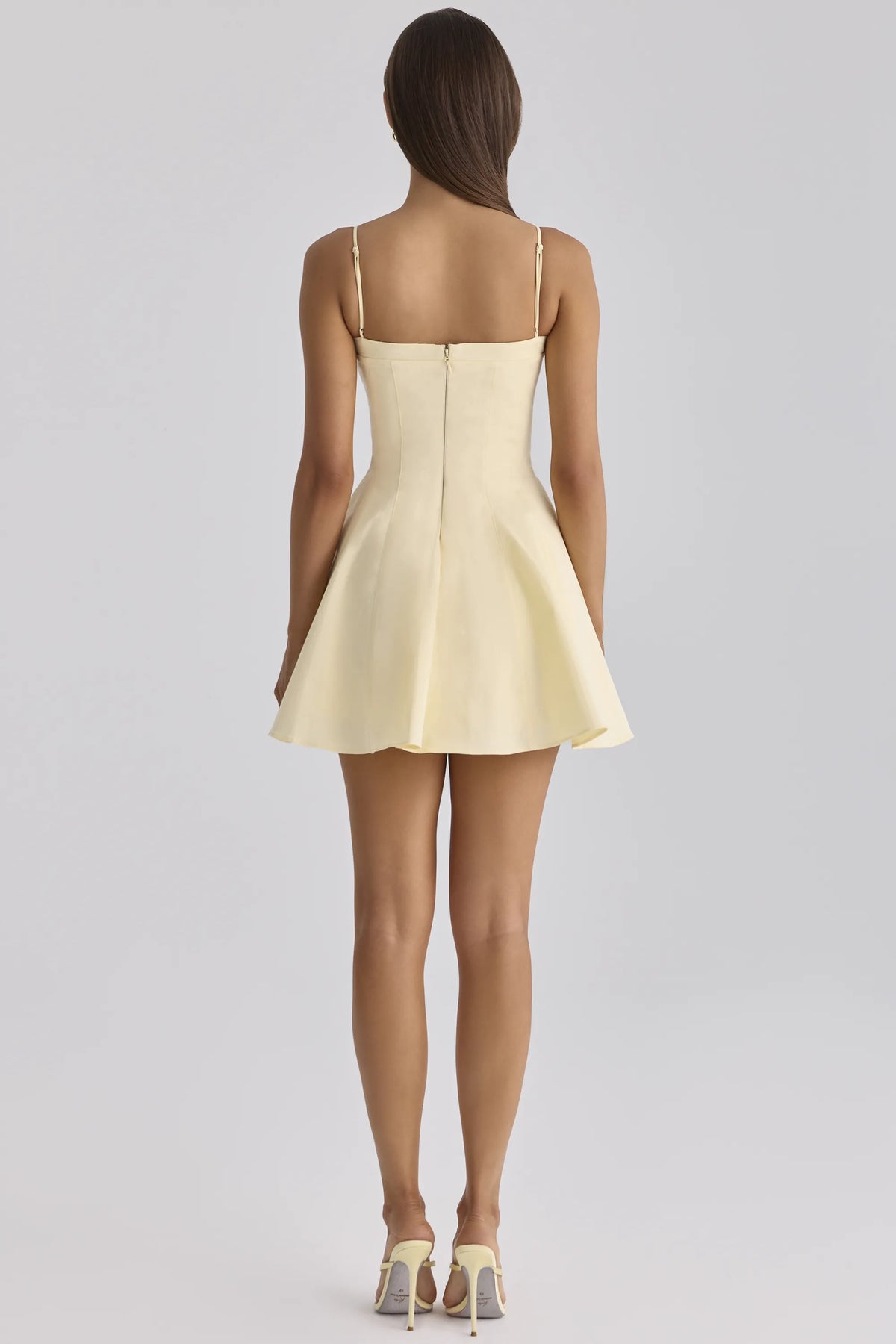 Dolly Lemon Cotton Flared Mini Sundress