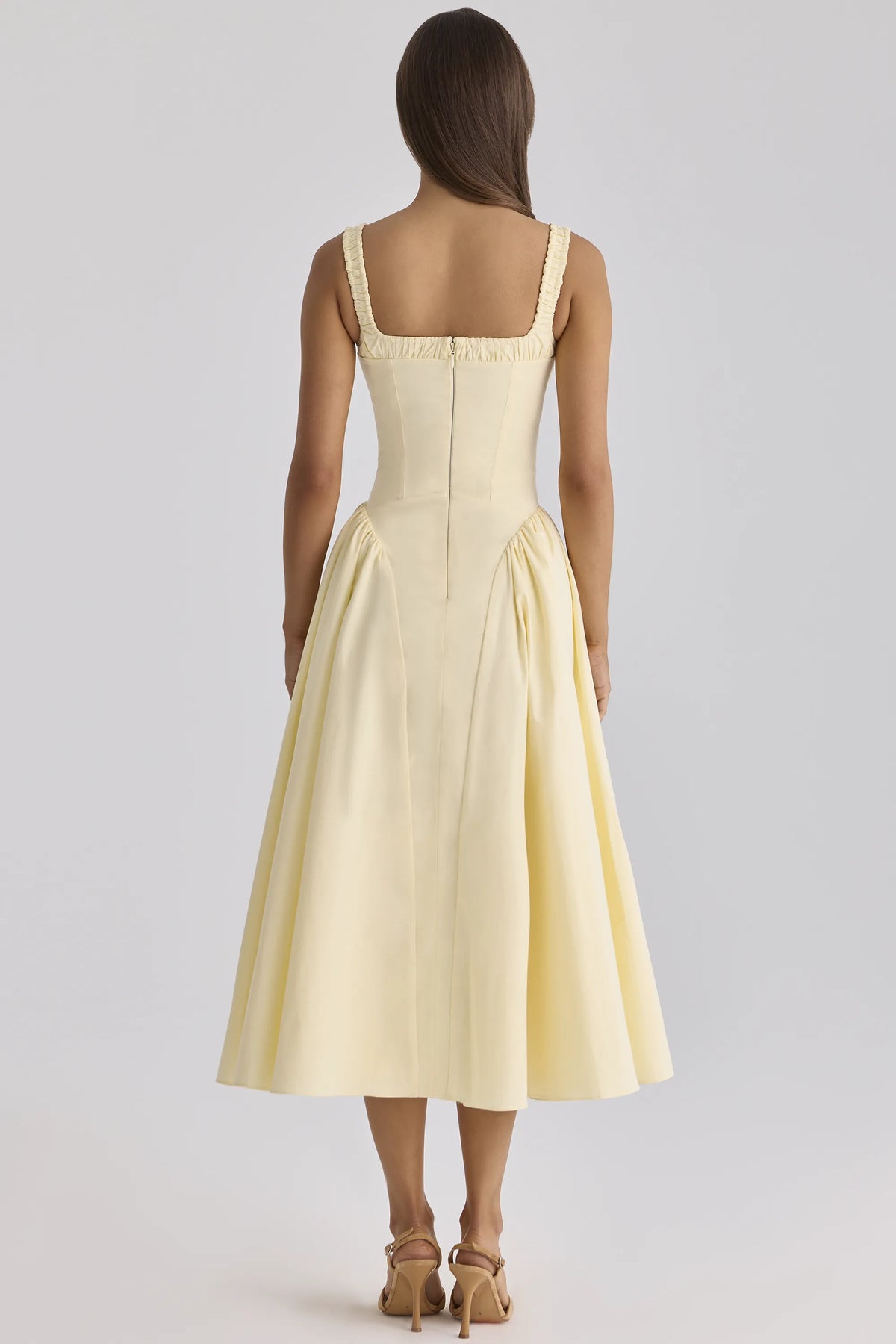 Dorothy Lemon Cotton Midi Sundress