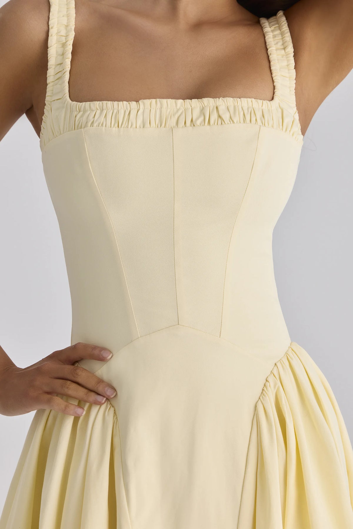 Dorothy Lemon Cotton Midi Sundress